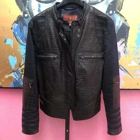7 For All Mankind Leather Jacket - Picture 1 of 6